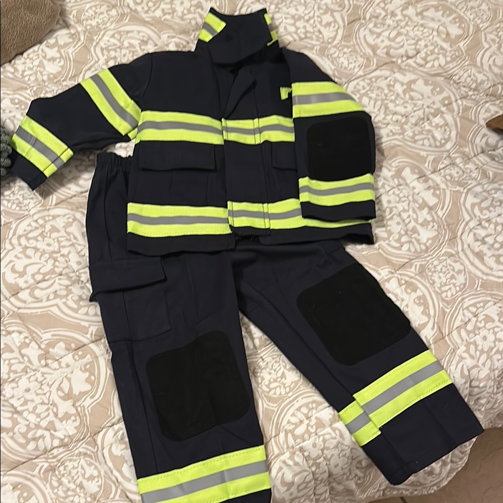Kids Firefighter Costume with Reflective Stripes